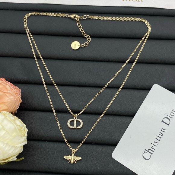 Dior Gold Bee Pendant Necklace - Picture 1 of 5